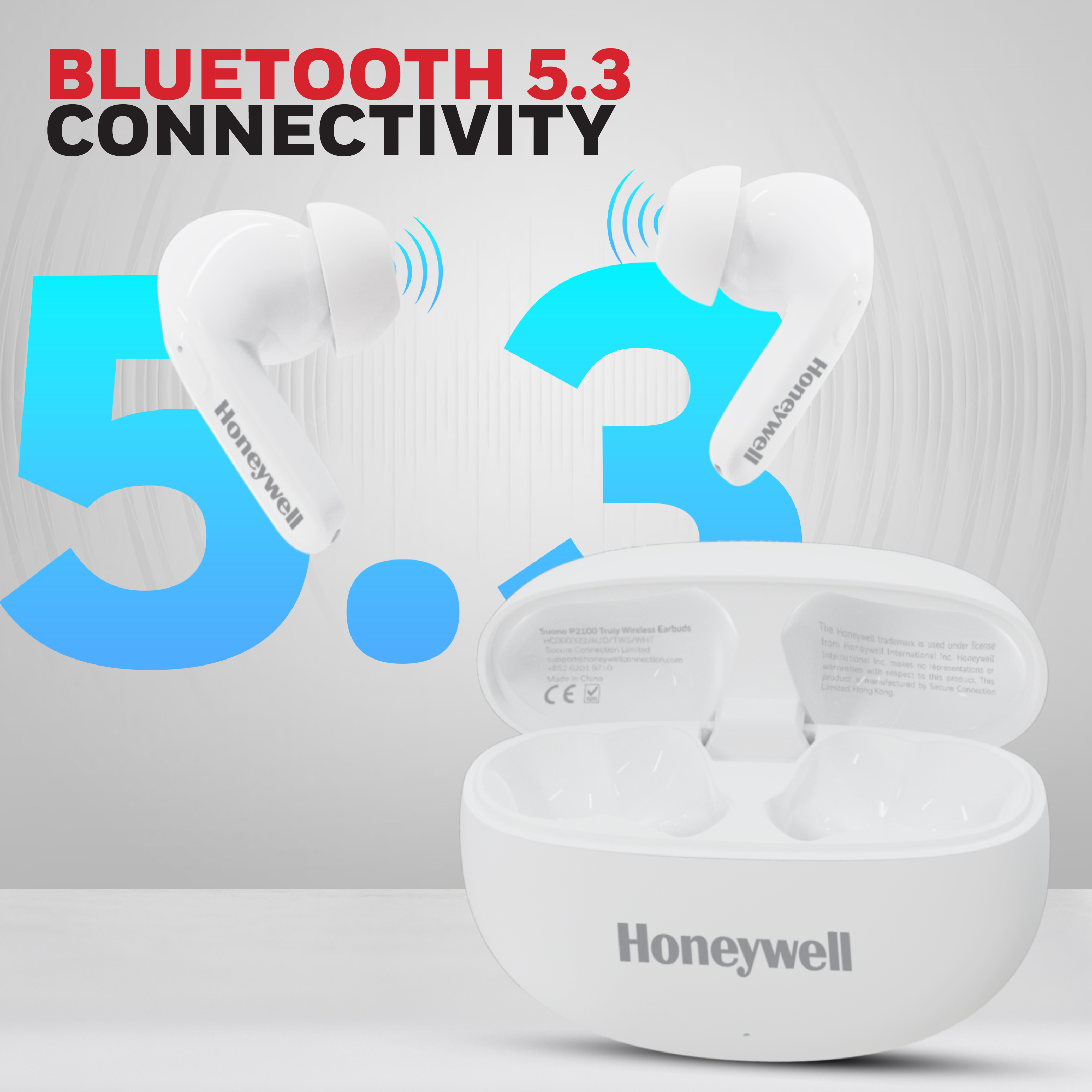Honeywell Suono P2100 Bluetooth TWS Earbuds- White