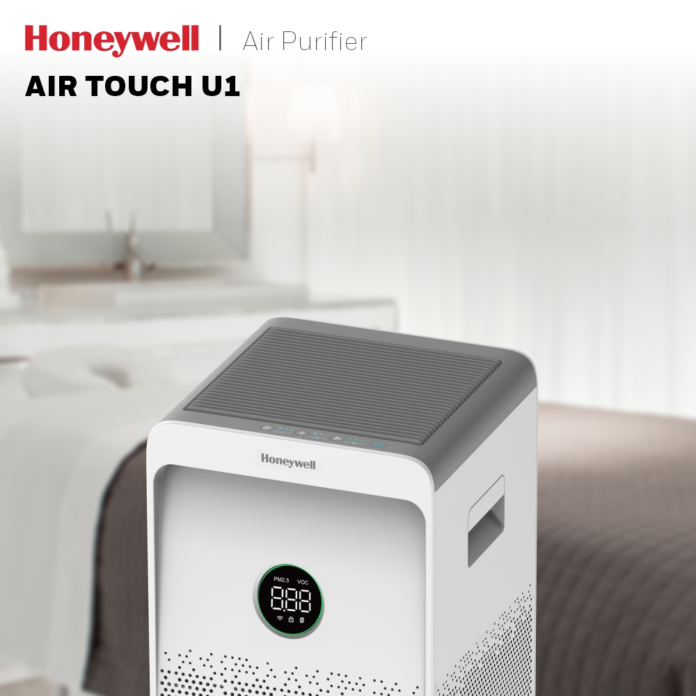 Honeywell Air touch U1 Air Purifier, H13 HEPA Filter with UV LED & WIFI, Covers Upto 1085 Sq.Ft / 100.79 Sq.Mtr