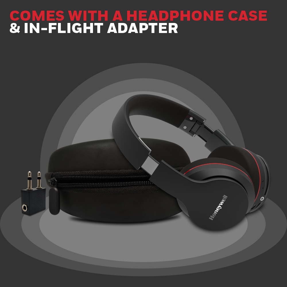 Honeywell Trueno U10 Bluetooth Over-Ear Wireless Headphone with Active Noise Cancellation- Grey