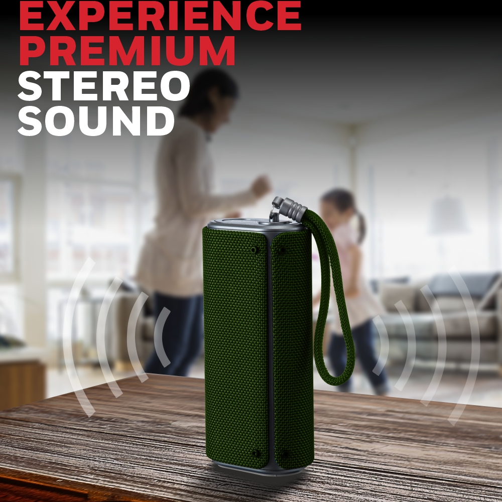 Honeywell Trueno U200, 10W Wireless Bluetooth Speaker- Olive Green