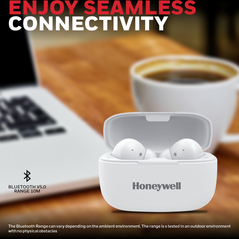 Honeywell Suono P3000 Truly Wireless Bluetooth Earbuds- White