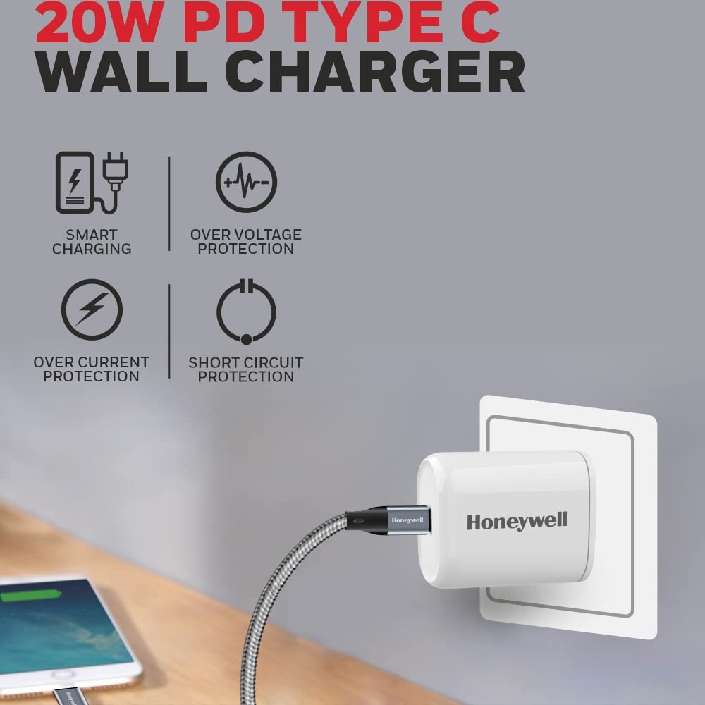Honeywell Zest Charger PD20W, (Type C) - White