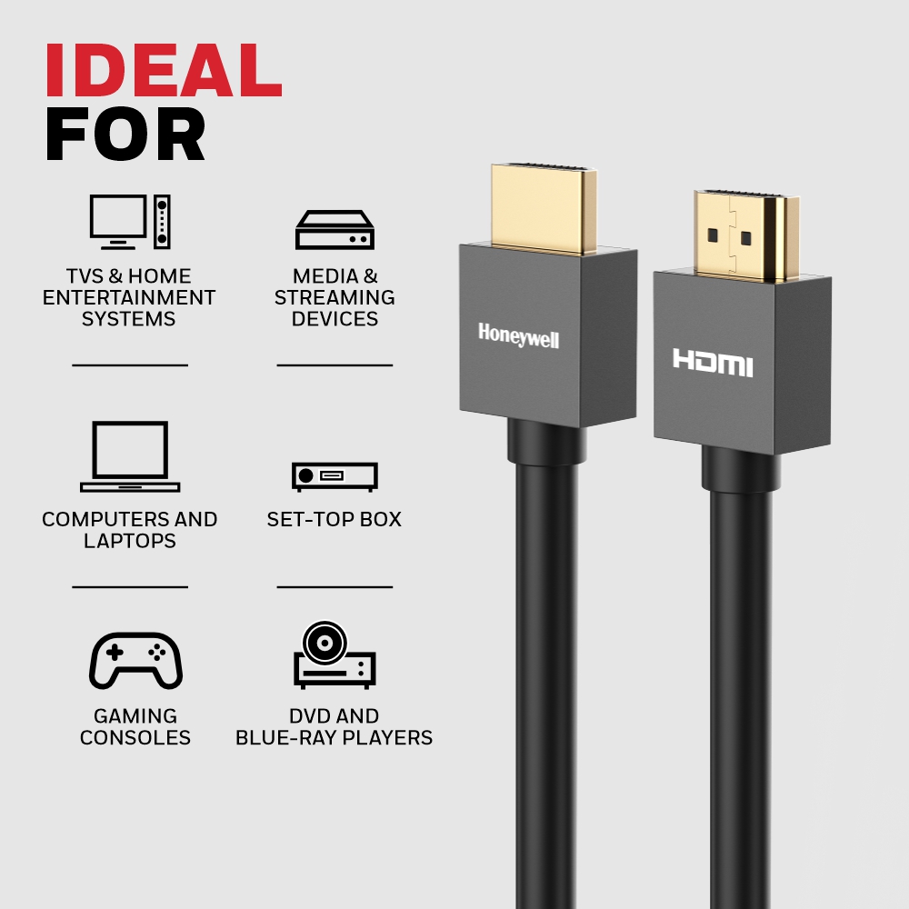 Honeywell High-Speed HDMI v2.0 Cable with Ethernet- 1 Meter