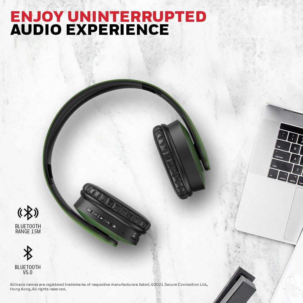 Honeywell Suono P20 Bluetooth Over-Ear Wireless Headphone- Olive Green