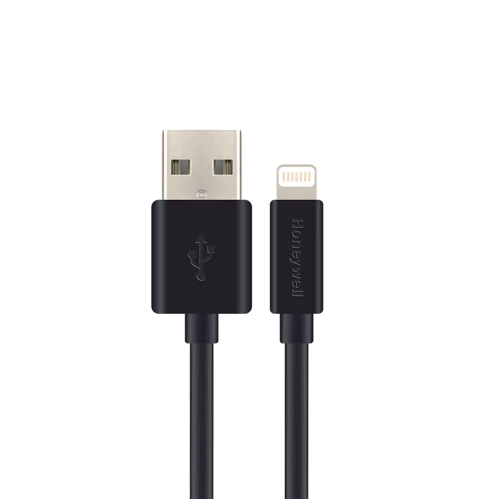 Honeywell USB 2.0 to Lightning Cable, (Apple MFI-Certified), 1.2 Meter - Black