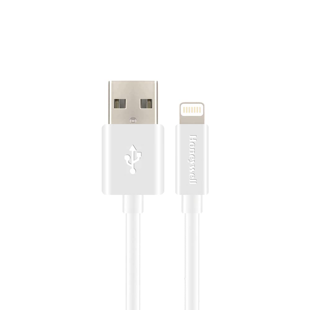 Honeywell USB 2.0 to Lightning cable, (Apple MFI-Certified), 1.2 Meter - White
