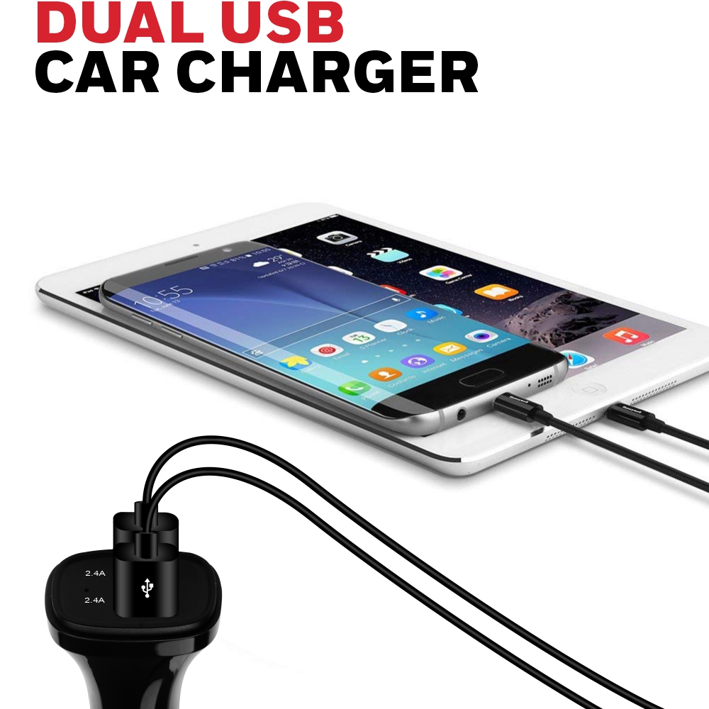 Honeywell Micro CLA 4.8 Amp Car Charger with 2 USB Ports - Black
