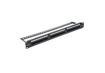 Honeywell 24 Ports Unloaded UTP Patch Panel Compatible with Cat 5e, Cat 6 and Cat 6A Keystone Jacks