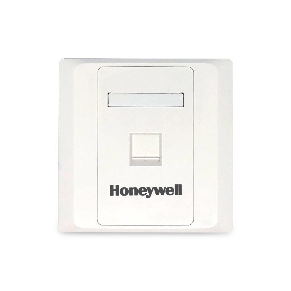 Honeywell Square Face Plate for Holding Single Keystone Jack UTP and STP