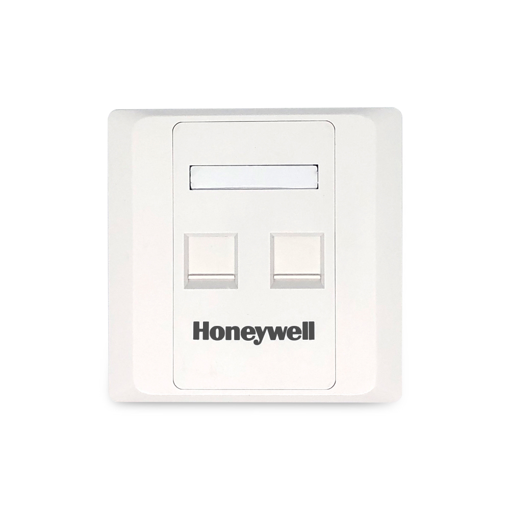 Honeywell Square Face Plate for Holding Dual Keystone Jack UTP and STP