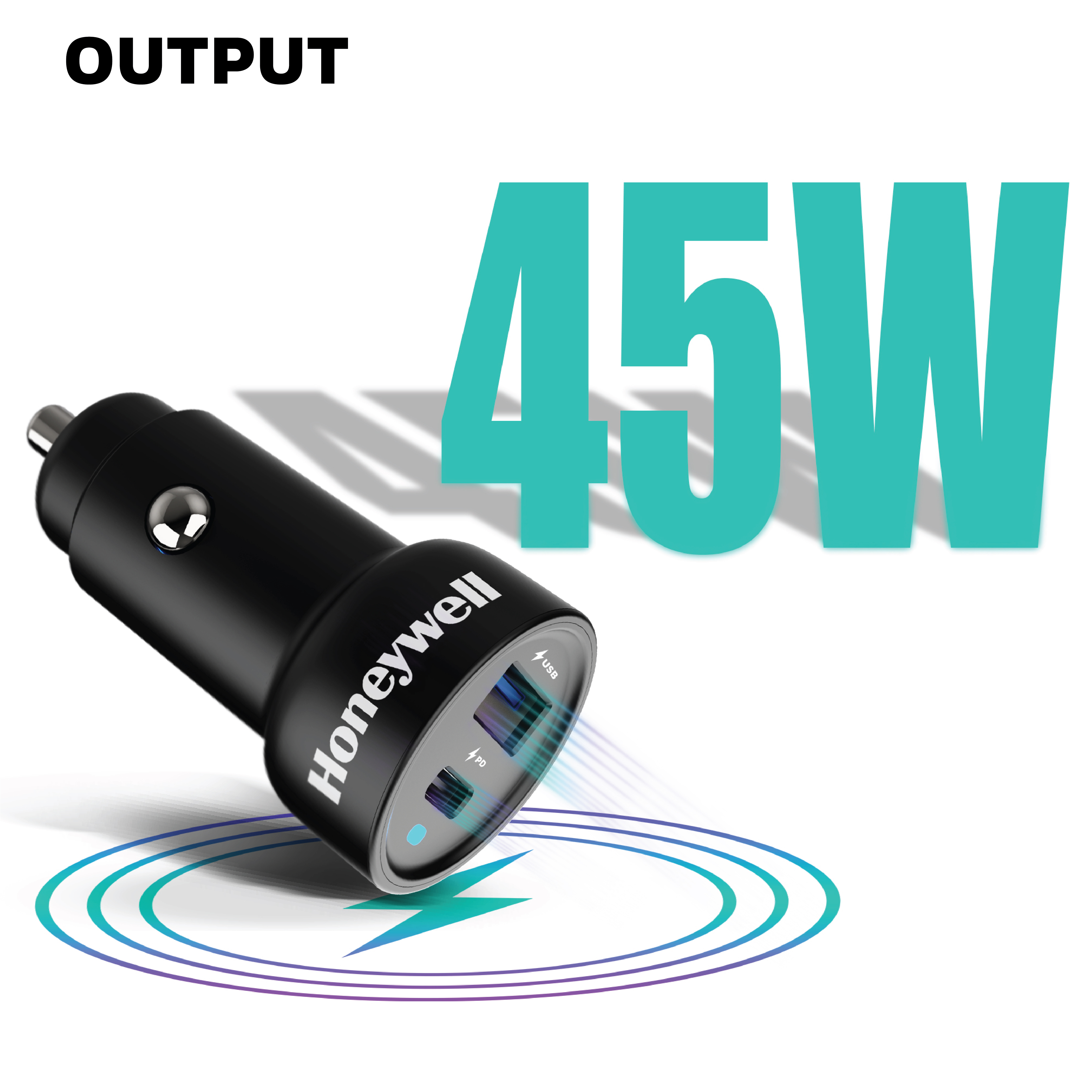 Honeywell Micro CLA 45W PD Smart Car Charger