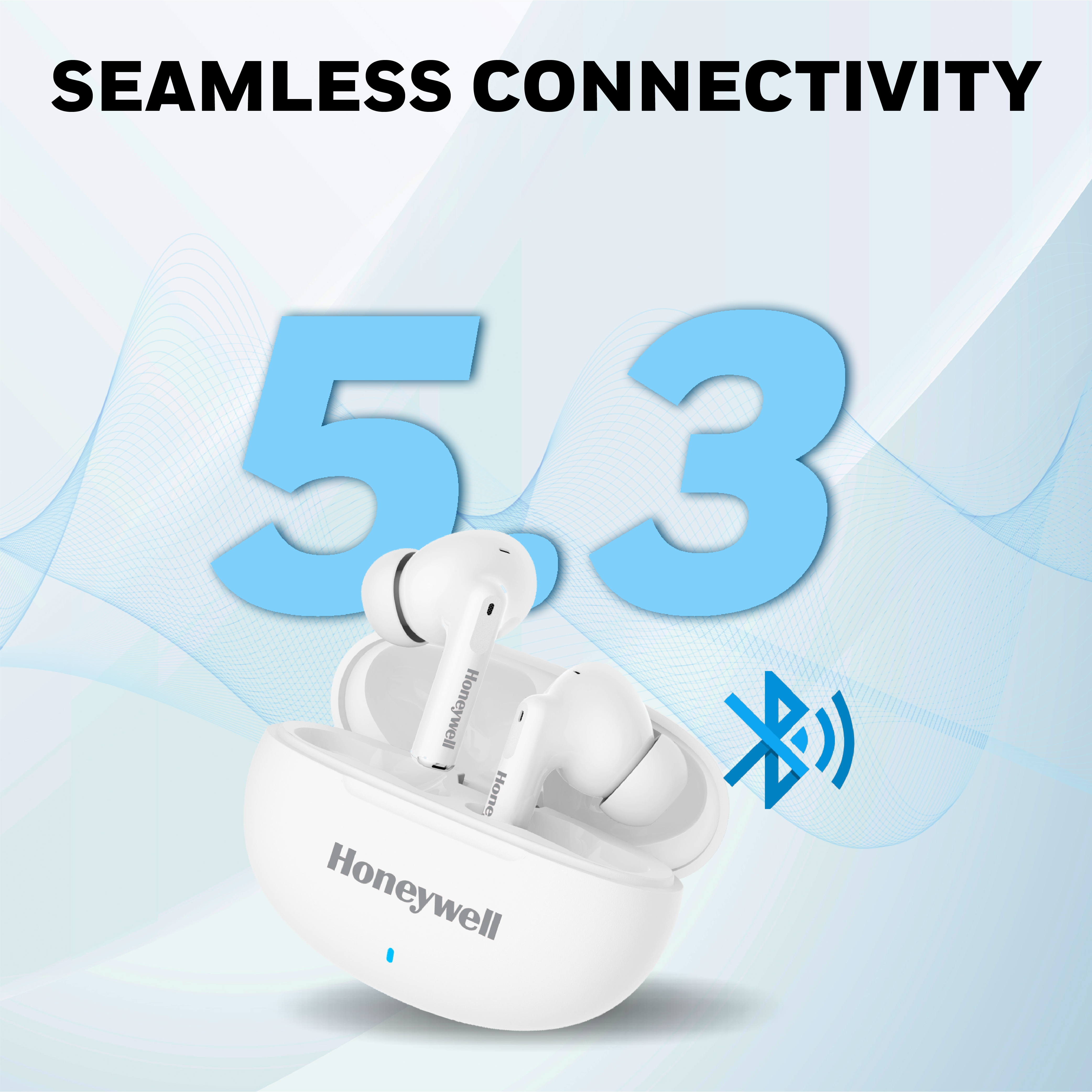 Honeywell Moxie V1200 Bluetooth TWS Earbuds - White
