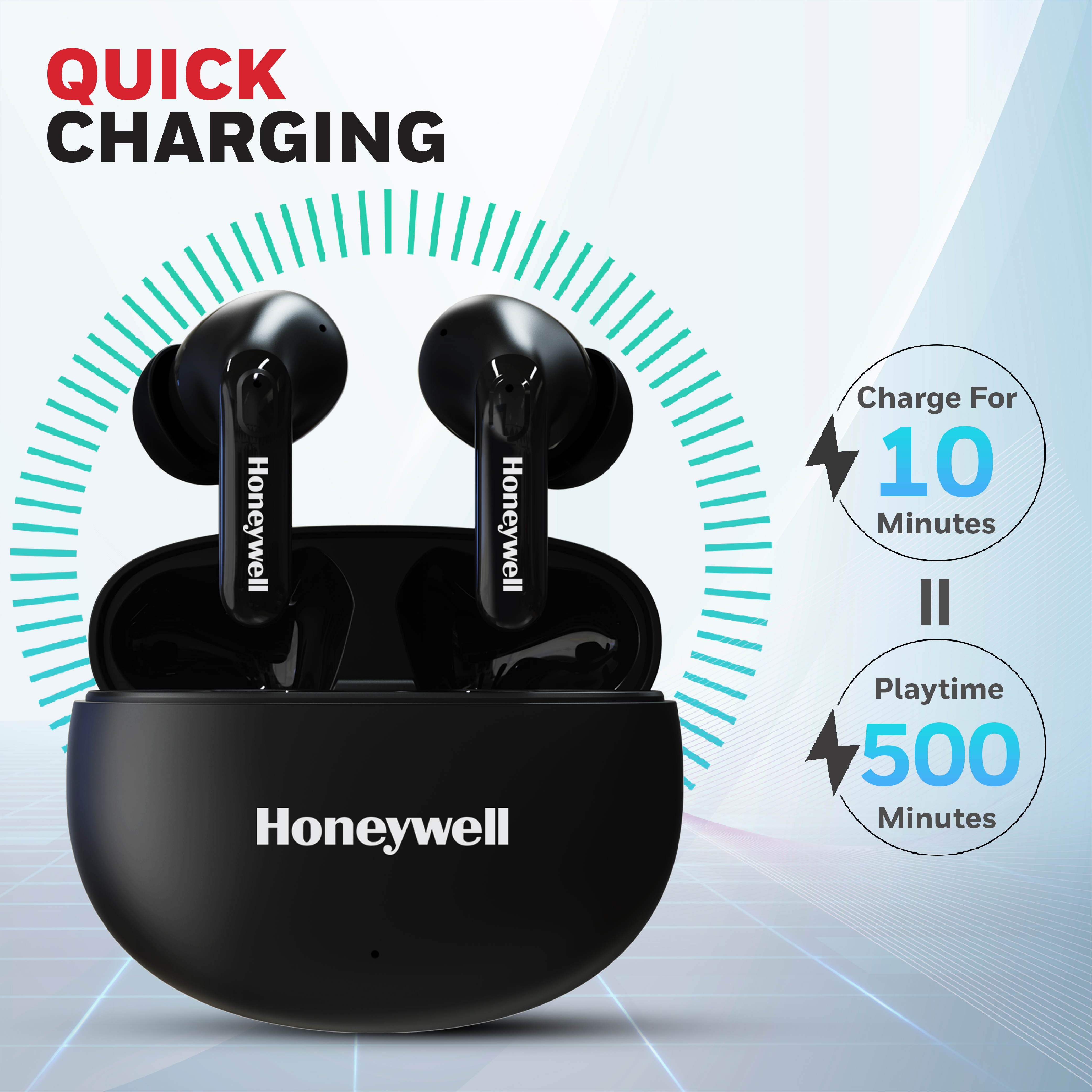 Honeywell Suono P2100 Bluetooth TWS Earbuds - Black